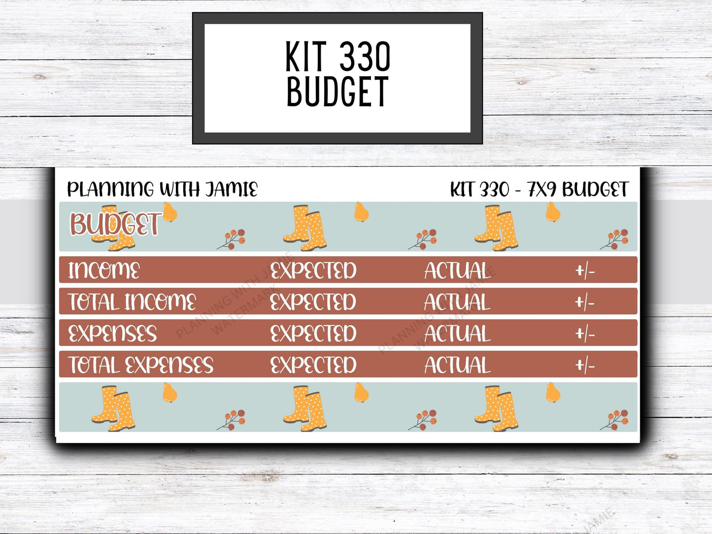 KIT 330 Budget STICKER Kit || BUDGET Sticker Kit || Fall Stickers | Fall Season Stickers