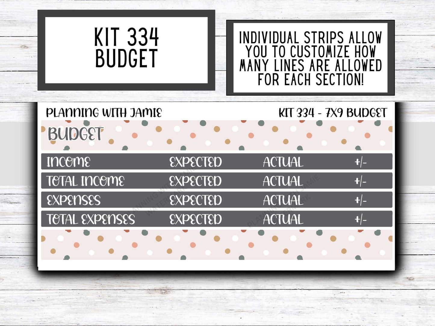 Kit 334 7x9 Budget Kit || BUDGET Sticker Kit || WINTER Stickers