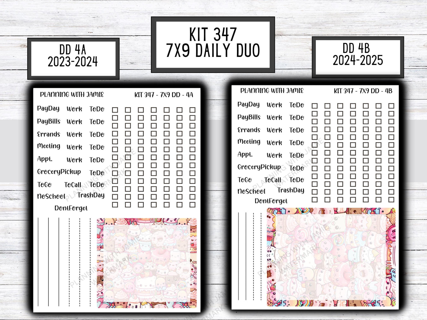 Kit 347 Erin Condren Daily Duo || Weekly Sticker Kit || Daily Duo Stickers || Erin Condren Stickers || FUN STICKERS