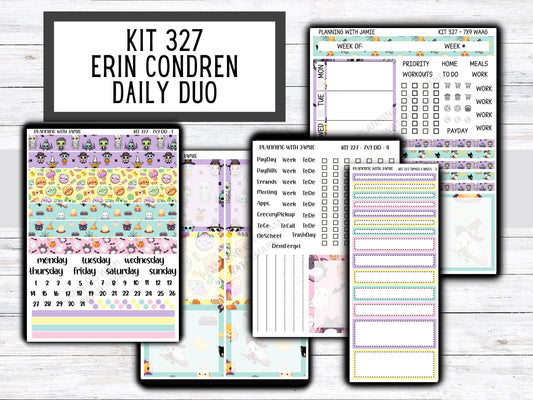 Kit 327 Erin Condren Daily Duo || Weekly Sticker Kit || Daily Duo Stickers || HALLOWEEN STICKERS