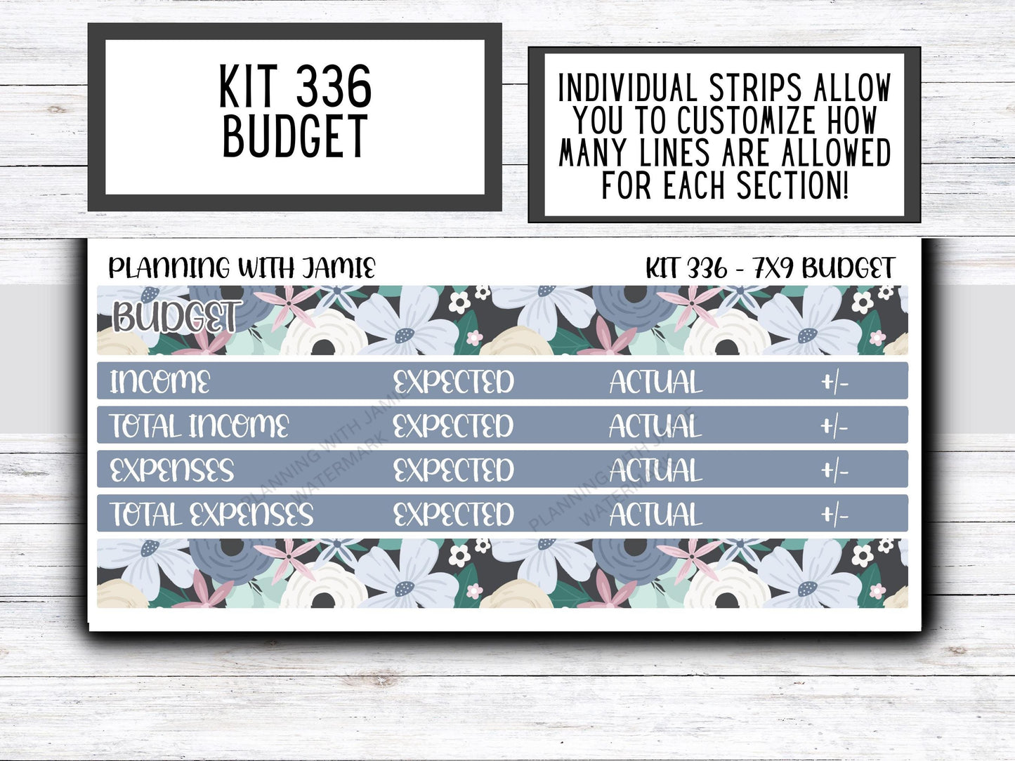 Kit 336 7x9 Budget Kit || BUDGET Sticker Kit || WINTER Stickers | FLOWER Stickers