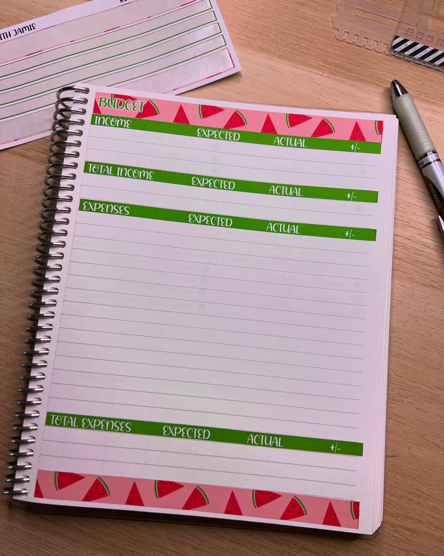 Kit 340 Erin Condren Budget Kit || BUDGET Sticker Kit || Erin Condren Daily Duo Stickers | PRETTY Stickers | FLOWER Stickers