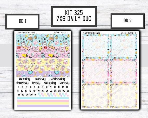 Kit 325 Erin Condren Daily Duo || Weekly Sticker Kit || Daily Duo Stickers || SCHOOL STICKERS