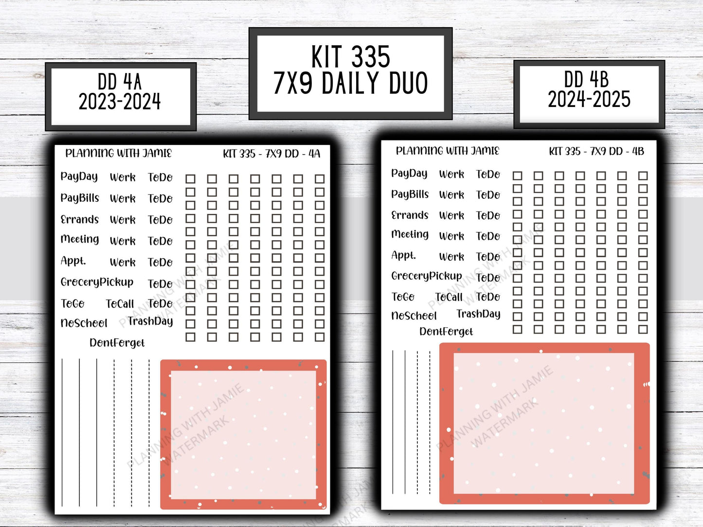 Kit 335 Erin Condren Daily Duo || Weekly Sticker Kit || Daily Duo Stickers || WINTER Stickers || CHRISTMAS STICKERS