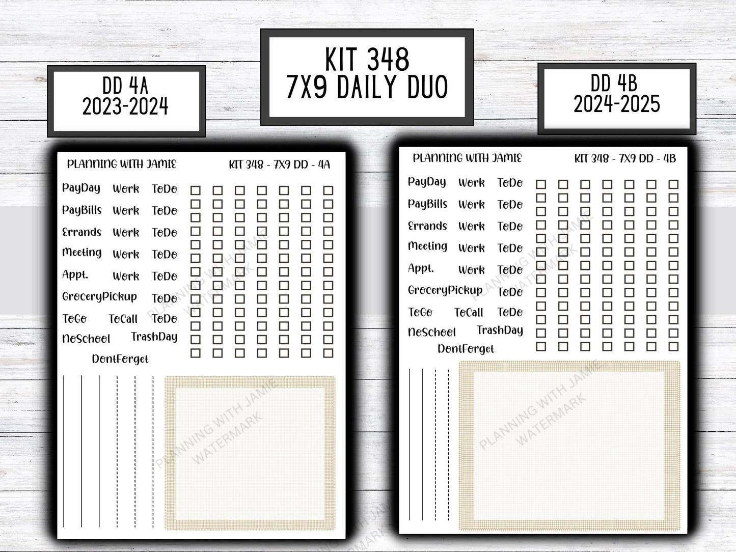 Kit 348 Erin Condren Daily Duo Sticker Kit || Daily Duo Stickers || Erin Condren Stickers || FLOWER STICKERS