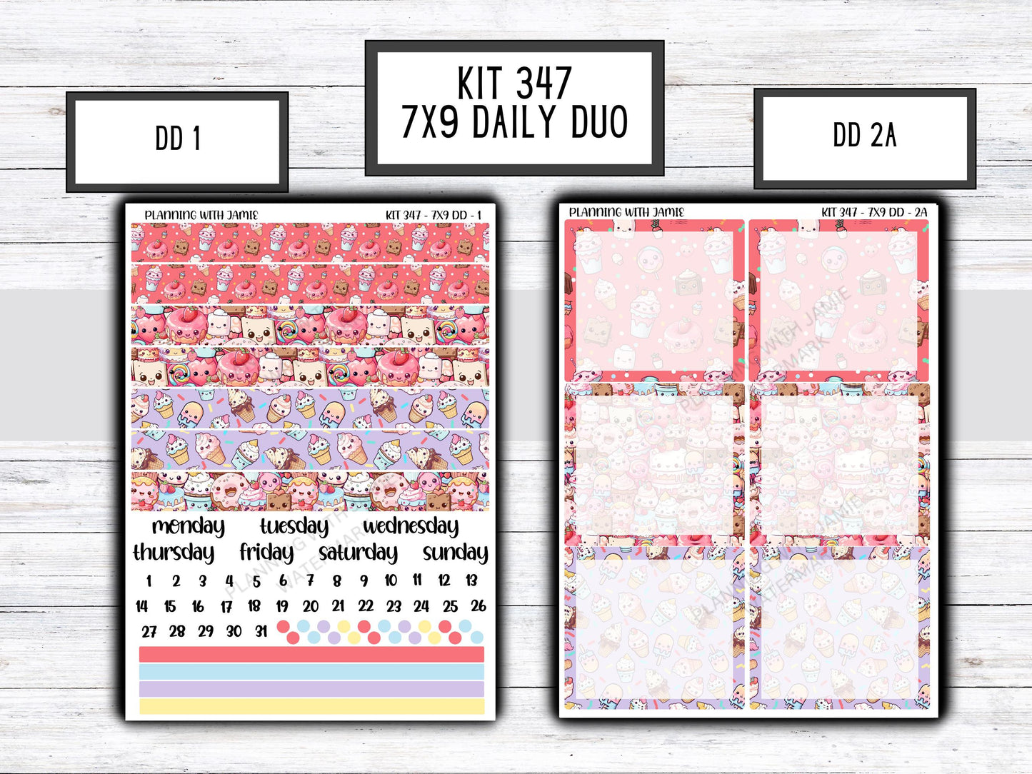 Kit 347 Erin Condren Daily Duo || Weekly Sticker Kit || Daily Duo Stickers || Erin Condren Stickers || FUN STICKERS