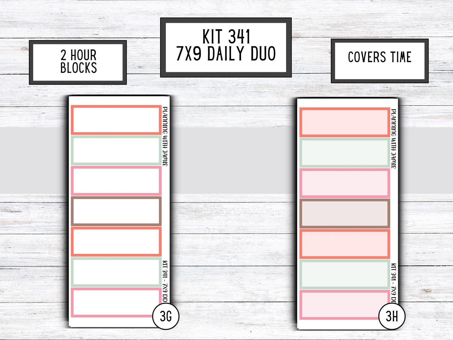 Kit 341 Erin Condren Daily Duo || Weekly Sticker Kit || Daily Duo Stickers || Erin Condren Stickers || VALENTINES STICKERS