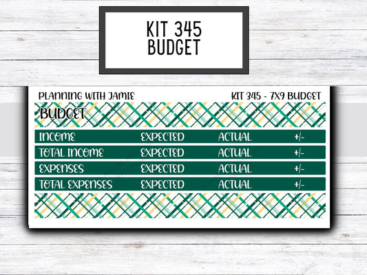 Kit 345 7x9 Budget Kit || Budget Sticker Kit || Spring Stickers | ST PATRICKS DAY Stickers