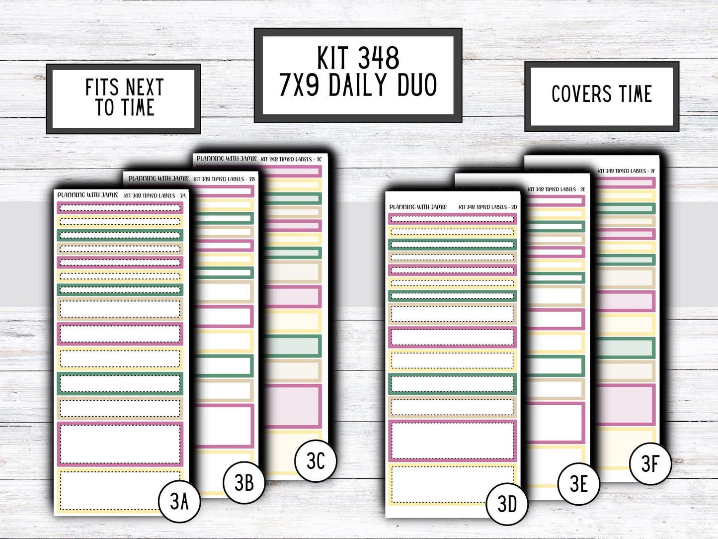 Kit 348 Erin Condren Daily Duo Sticker Kit || Daily Duo Stickers || Erin Condren Stickers || FLOWER STICKERS