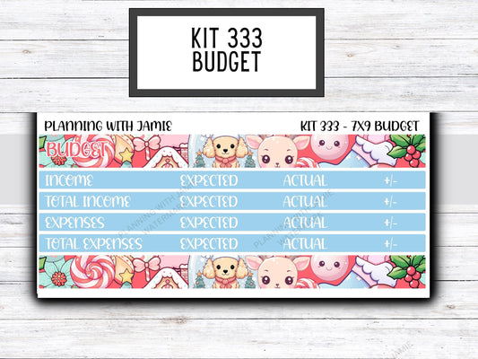 Kit 333 Erin Condren Budget Kit || BUDGET Sticker Kit || Erin Condren Daily Duo Stickers | WINTER Stickers | CHRISTMAS Season Stickers