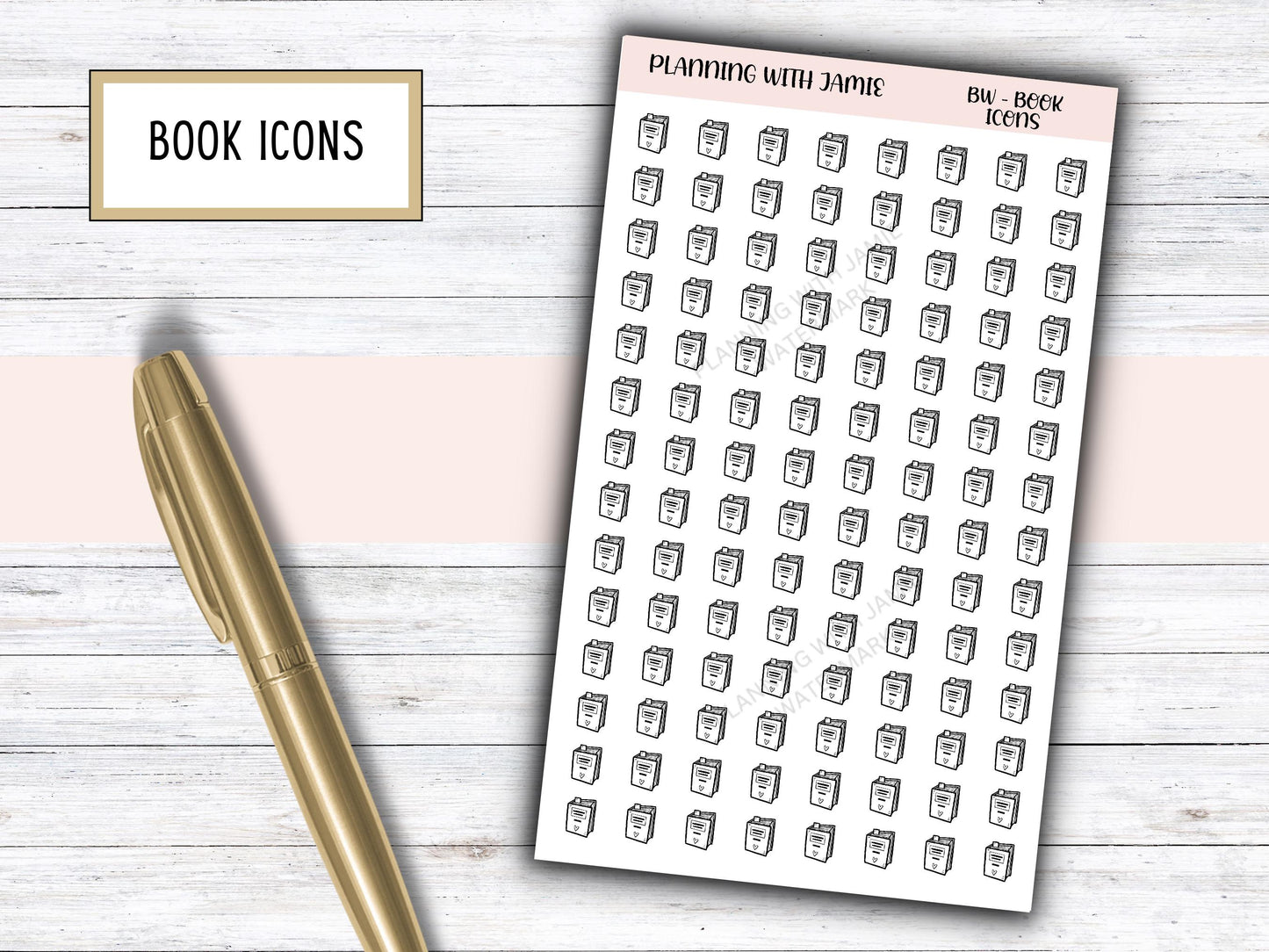 BOOK ICONS, Book Stickers, Daily Icon Stickers, Planning Sticker, Planner Stickers, Reading Stickers, Book Reading Icon