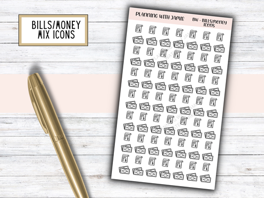 BILLS AND MONEY ICONS