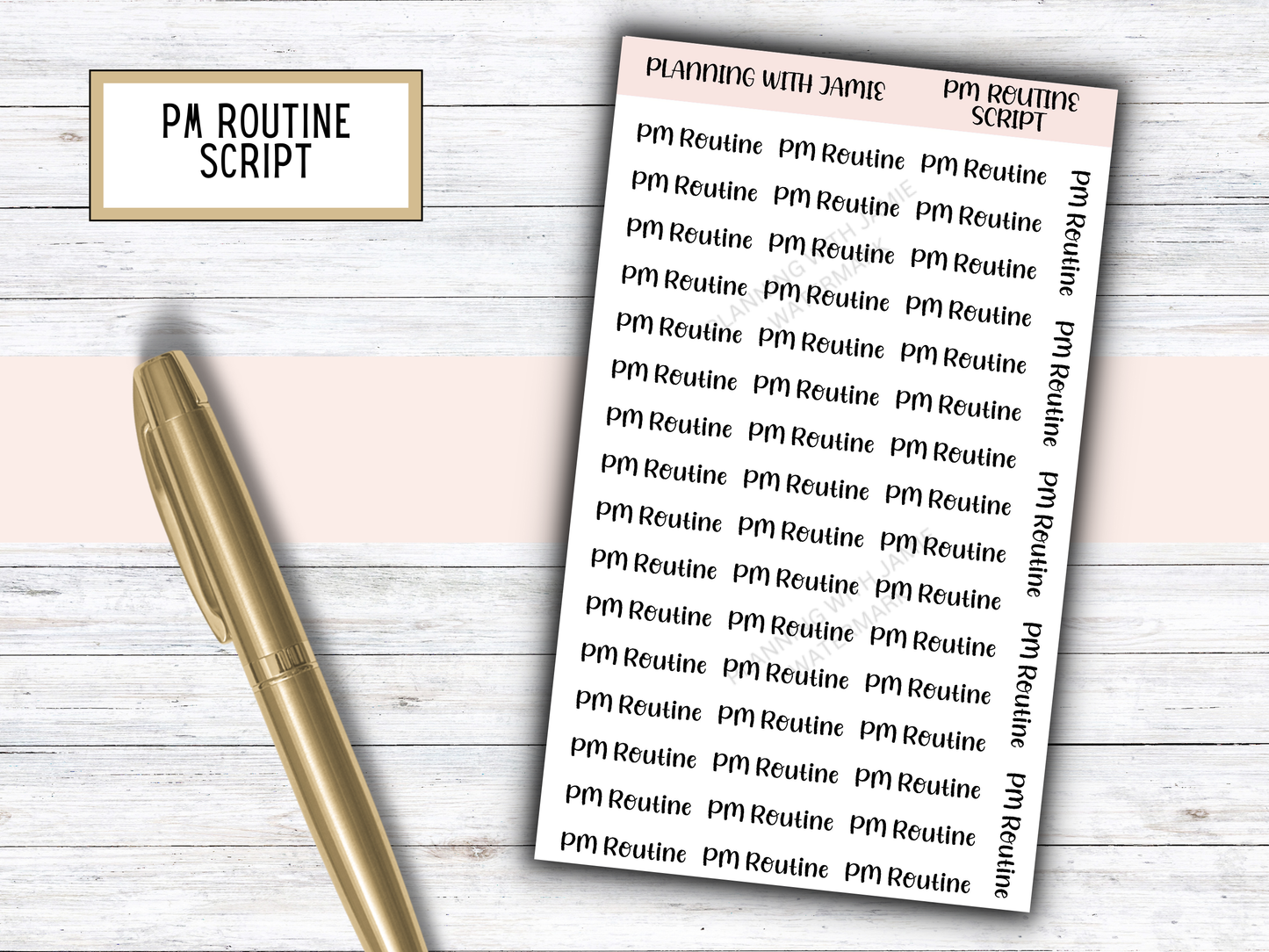 PM ROUTINE SCRIPT STICKER