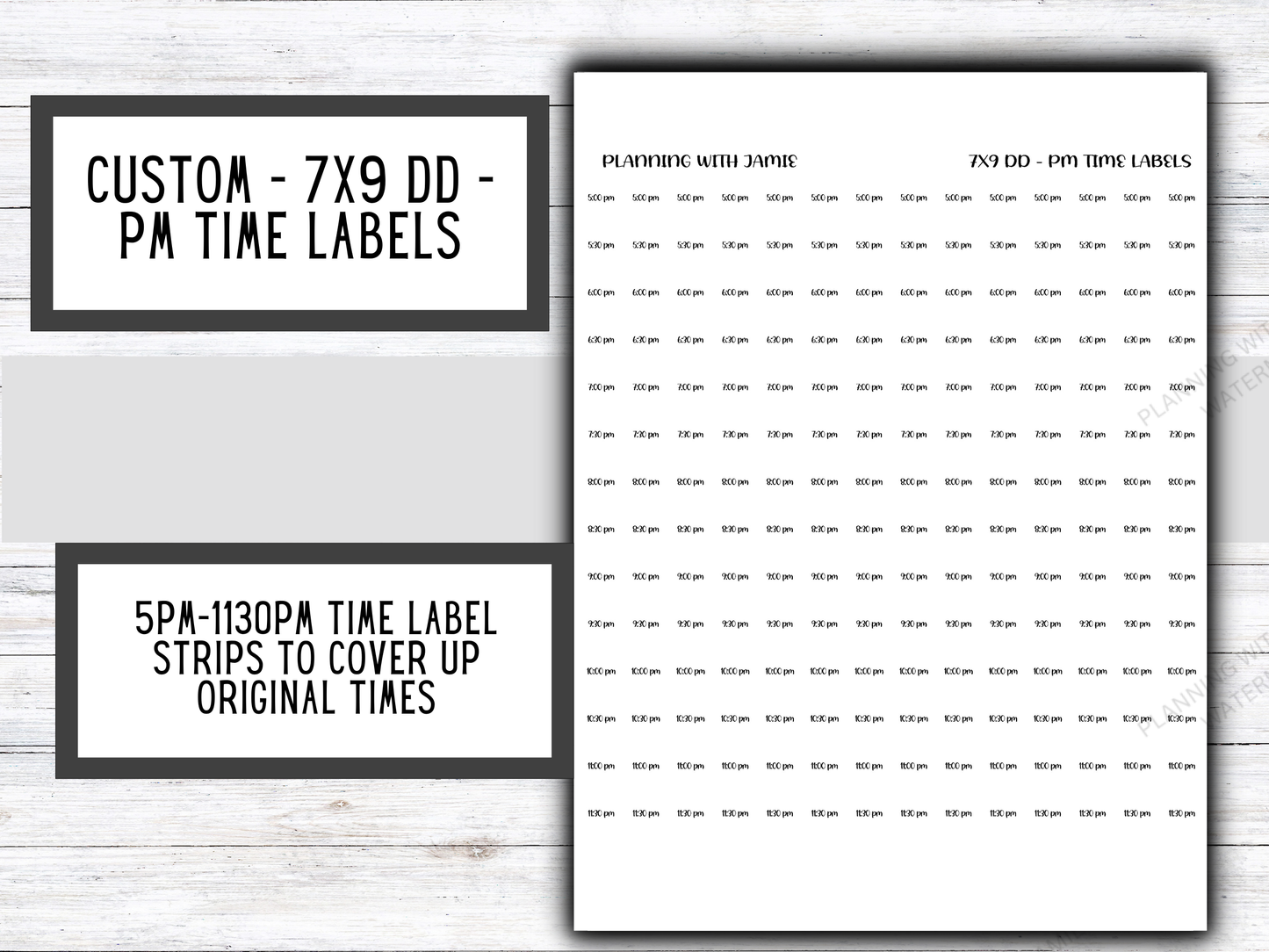 Custom - PM Time Label Strip
