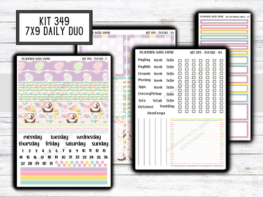 Kit 349 Erin Condren Daily Duo Sticker Kit || Daily Duo Stickers || Erin Condren Stickers || EASTER STICKERS