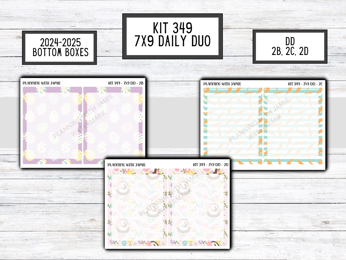 Kit 349 Erin Condren Daily Duo Sticker Kit || Daily Duo Stickers || Erin Condren Stickers || EASTER STICKERS
