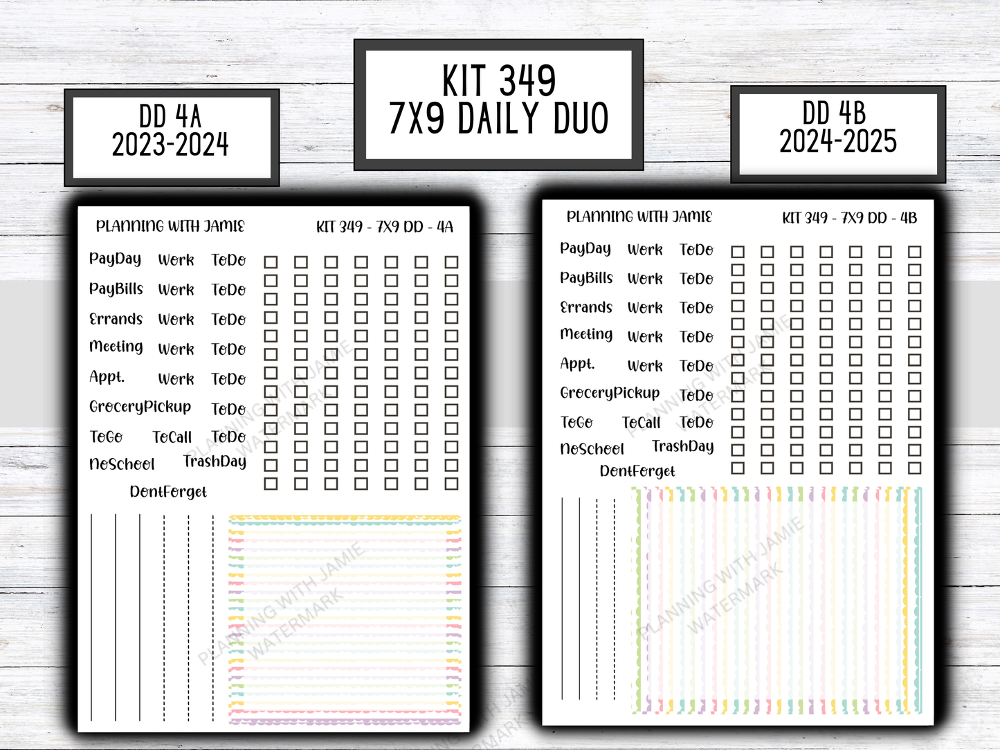 Kit 349 Erin Condren Daily Duo Sticker Kit || Daily Duo Stickers || Erin Condren Stickers || EASTER STICKERS