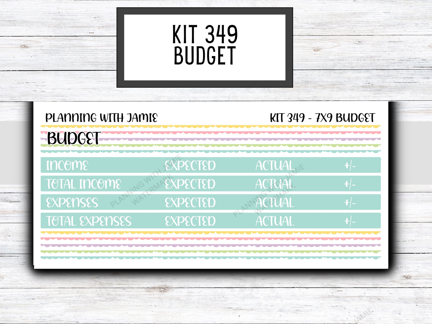 Kit 349 7x9 Budget Kit || Budget Sticker Kit || SPRING STICKERS