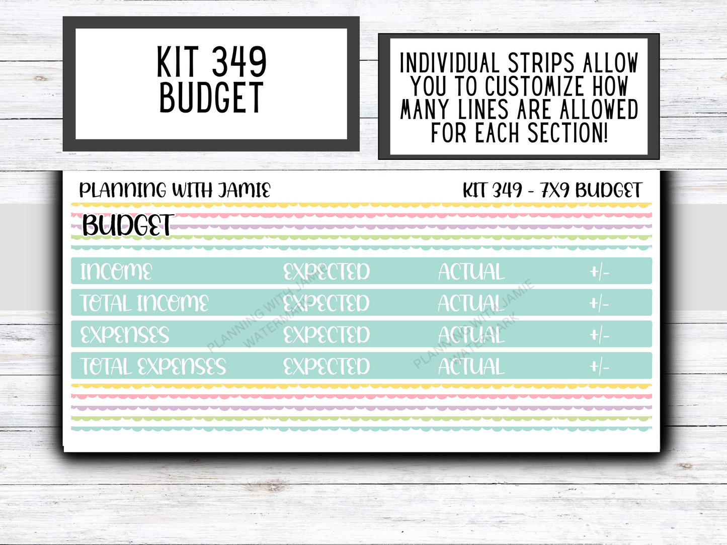 Kit 349 7x9 Budget Kit || Budget Sticker Kit || SPRING STICKERS