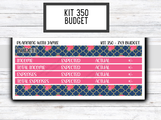 Kit 350 7x9 Budget Kit || Budget Sticker Kit || FLORAL Stickers