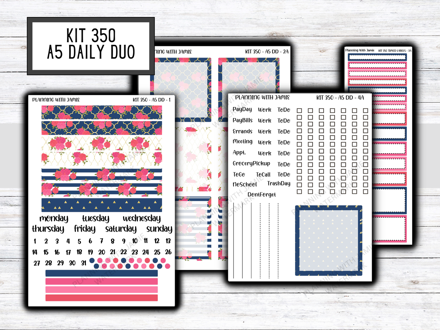 Kit 350 Erin Condren Daily Duo Sticker Kit || Daily Duo Stickers || Erin Condren Stickers || SPRING STICKERS