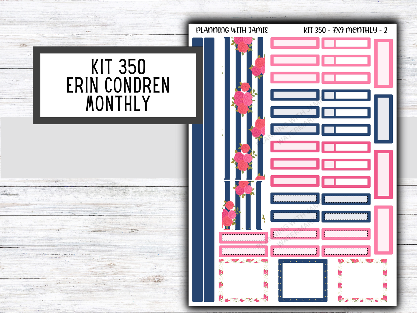 KIT 350 Erin Condren 7X9 Monthly Kit