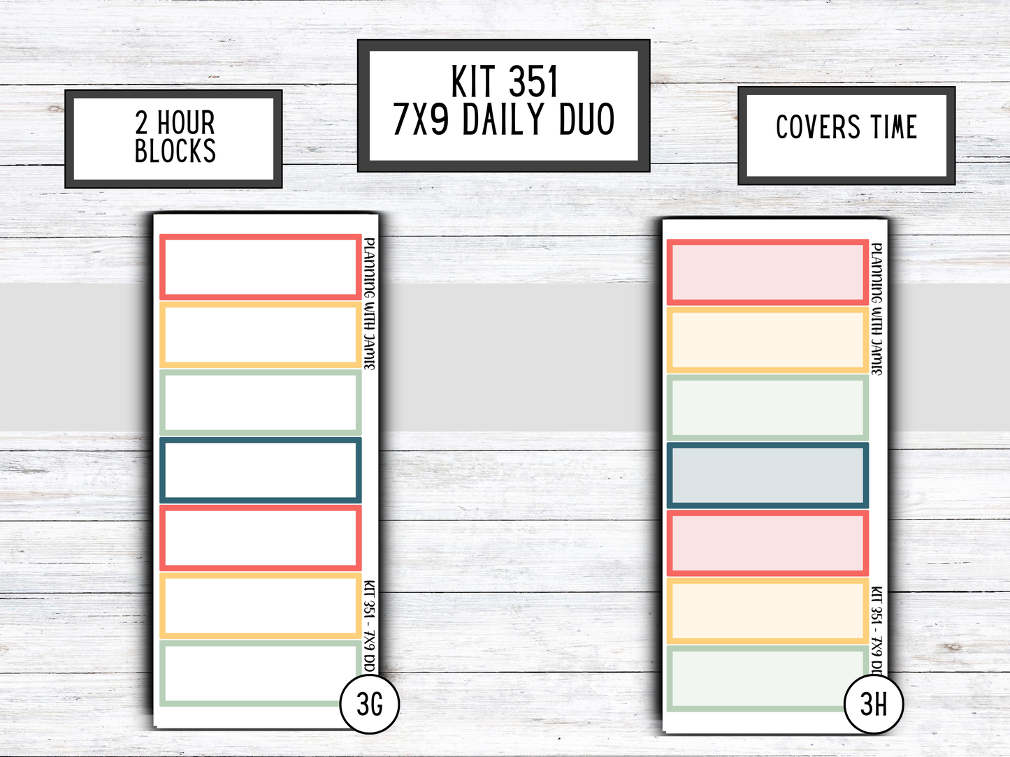 Kit 351 Erin Condren Daily Duo Sticker Kit || FLORAL STICKERS