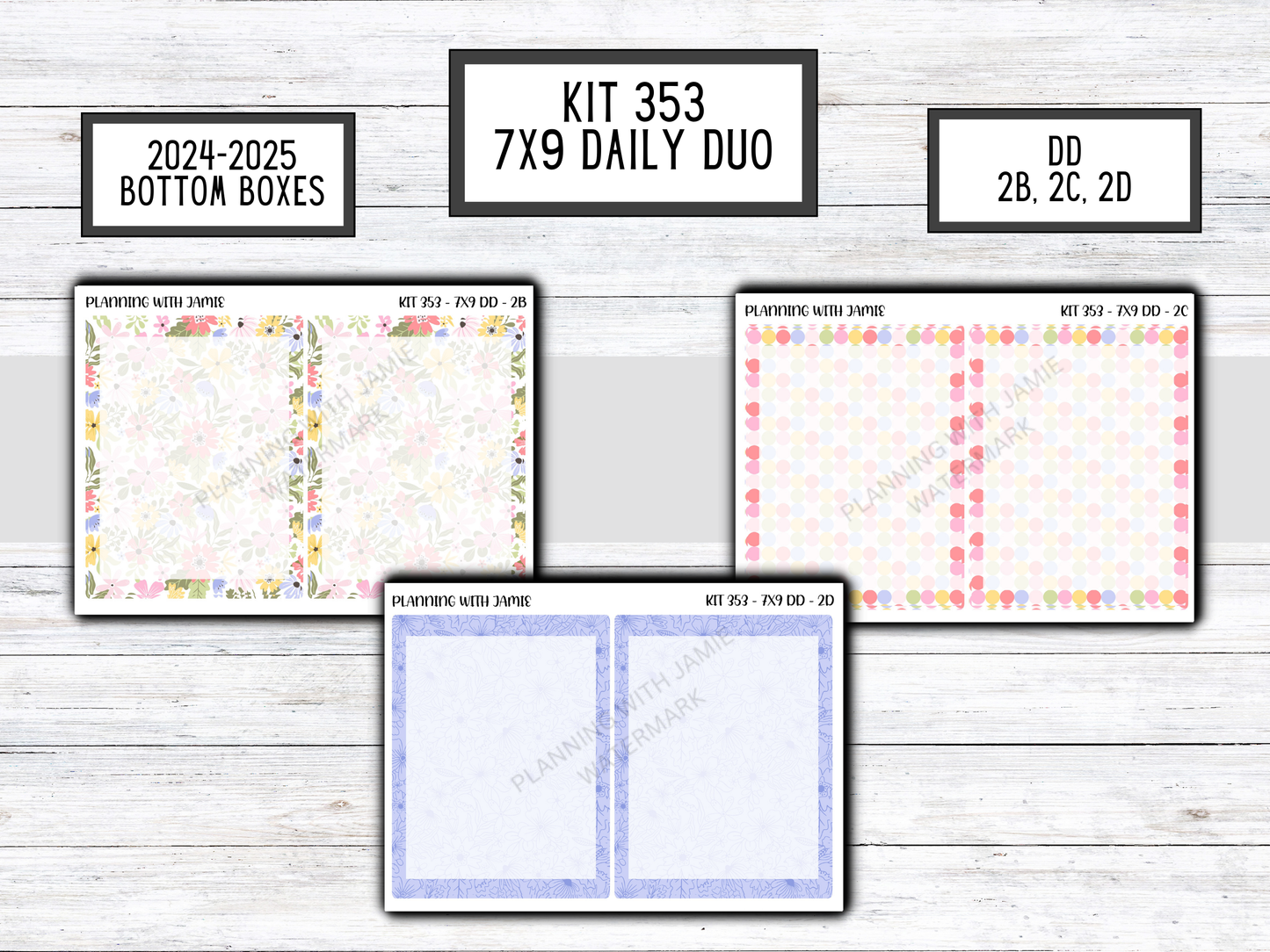 Kit 353 Erin Condren Daily Duo Sticker Kit || Daily Duo Stickers