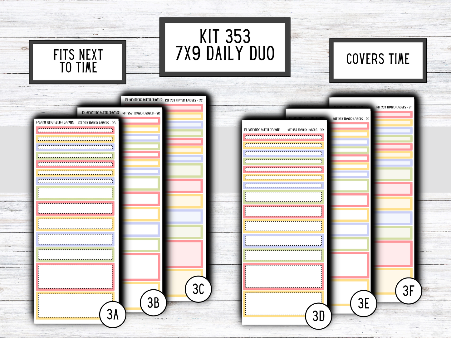 Kit 353 Erin Condren Daily Duo Sticker Kit || Daily Duo Stickers