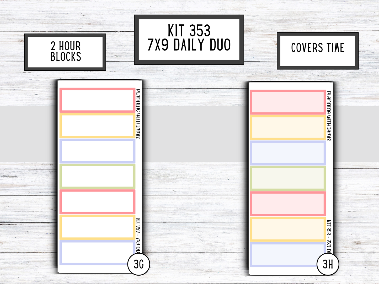 Kit 353 Erin Condren Daily Duo Sticker Kit || Daily Duo Stickers