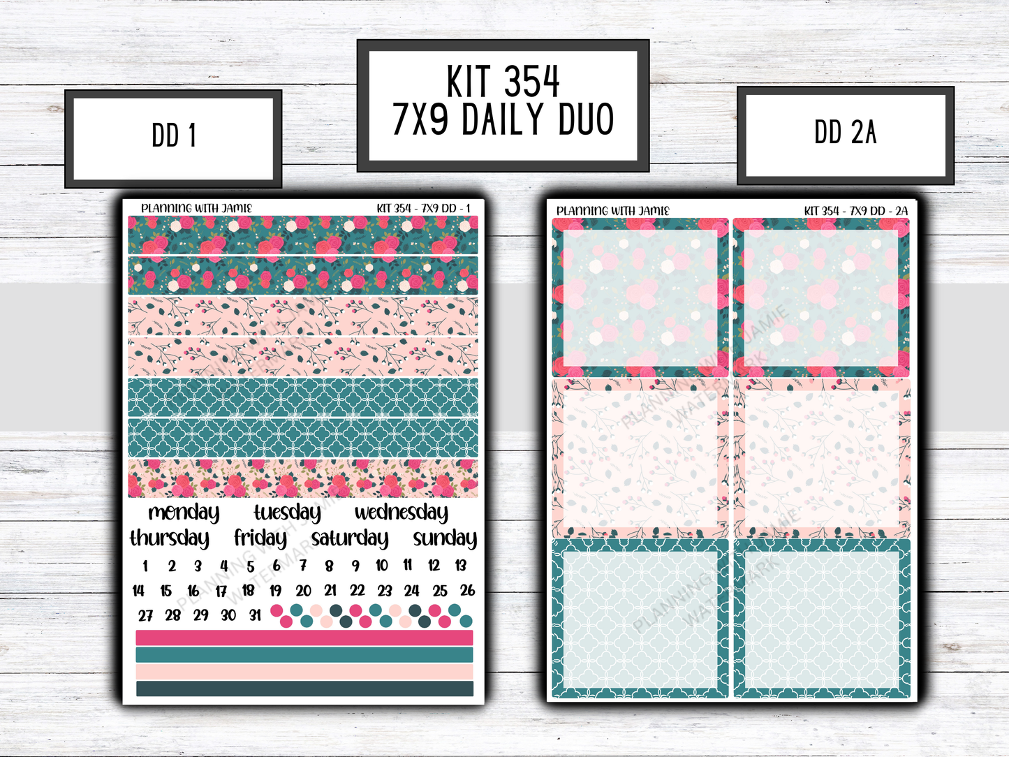 Kit 354 Erin Condren Daily Duo Sticker Kit
