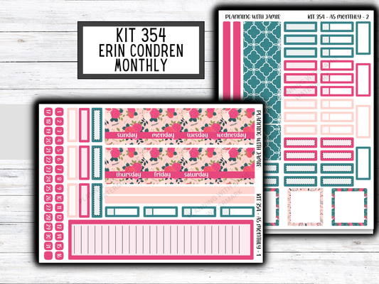 KIT 354 Erin Condren A5 Monthly Kit