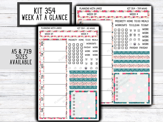 Kit 354 Week At A Glance Sticker Kit