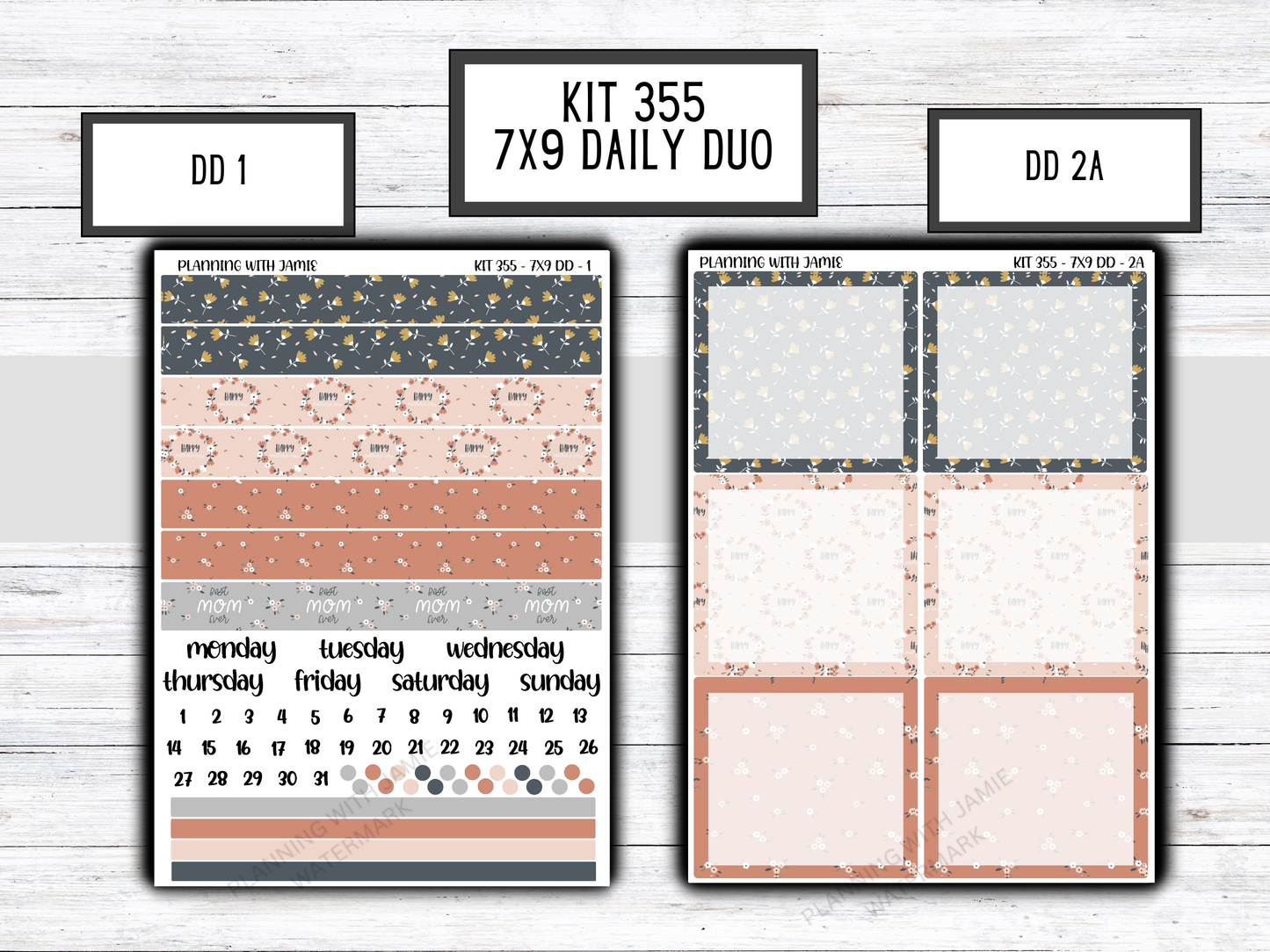 Kit 355 Erin Condren Daily Duo Sticker Kit