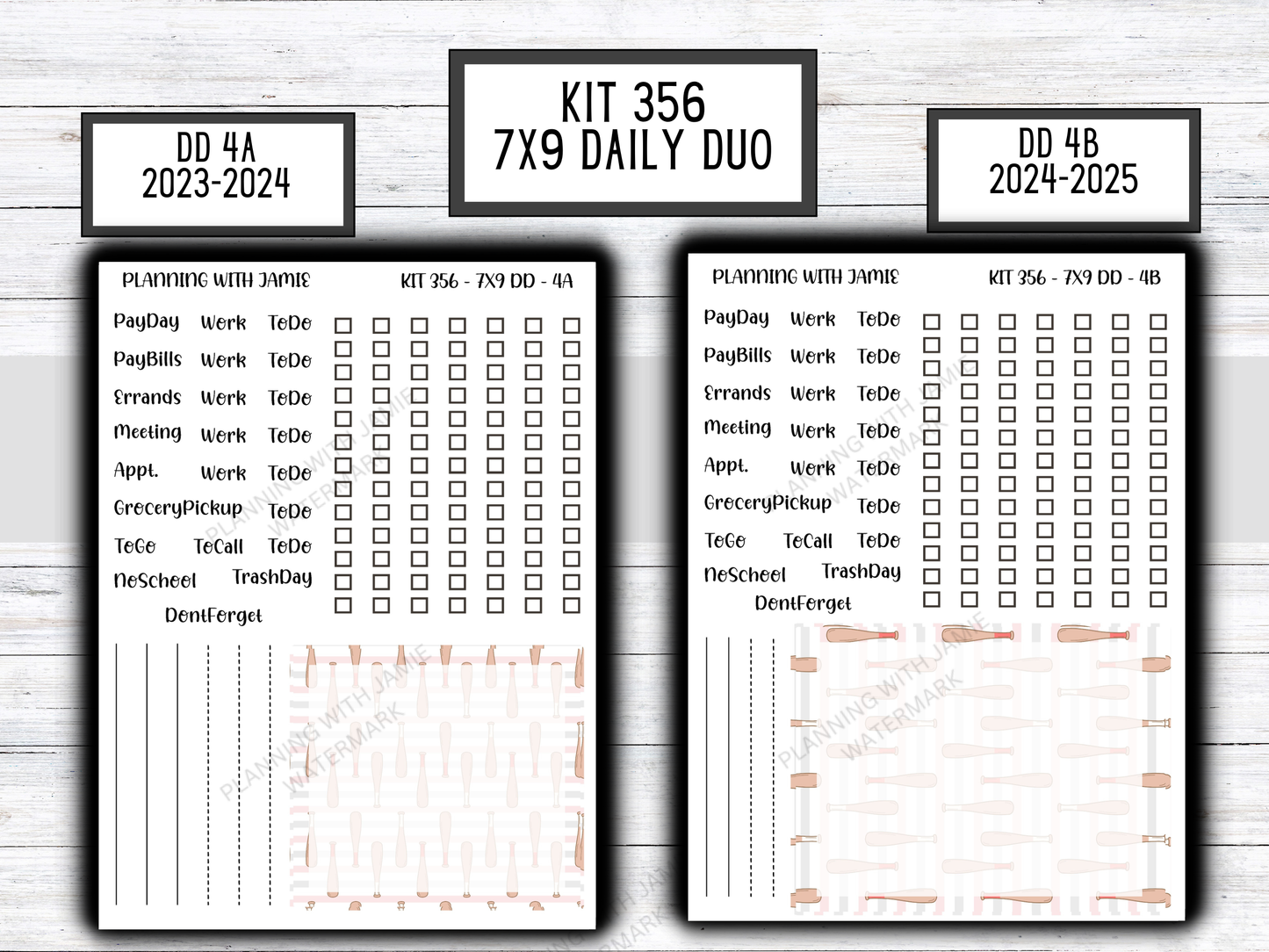 Kit 356 Erin Condren Daily Duo Sticker Kit
