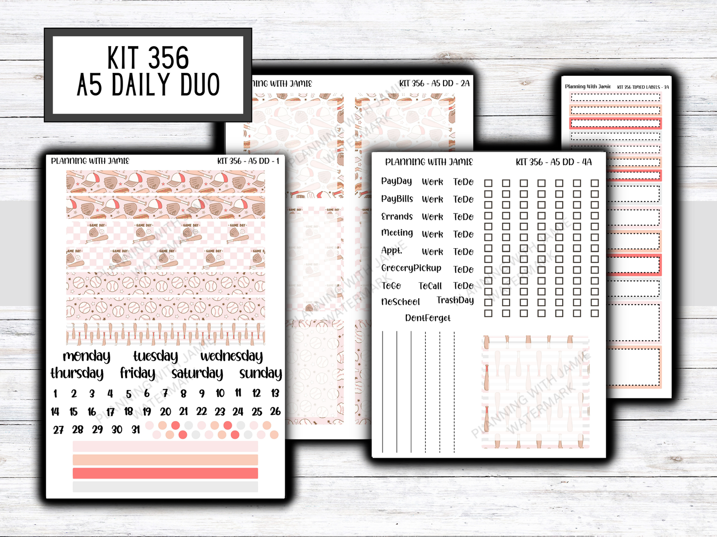 Kit 356 Erin Condren Daily Duo Sticker Kit