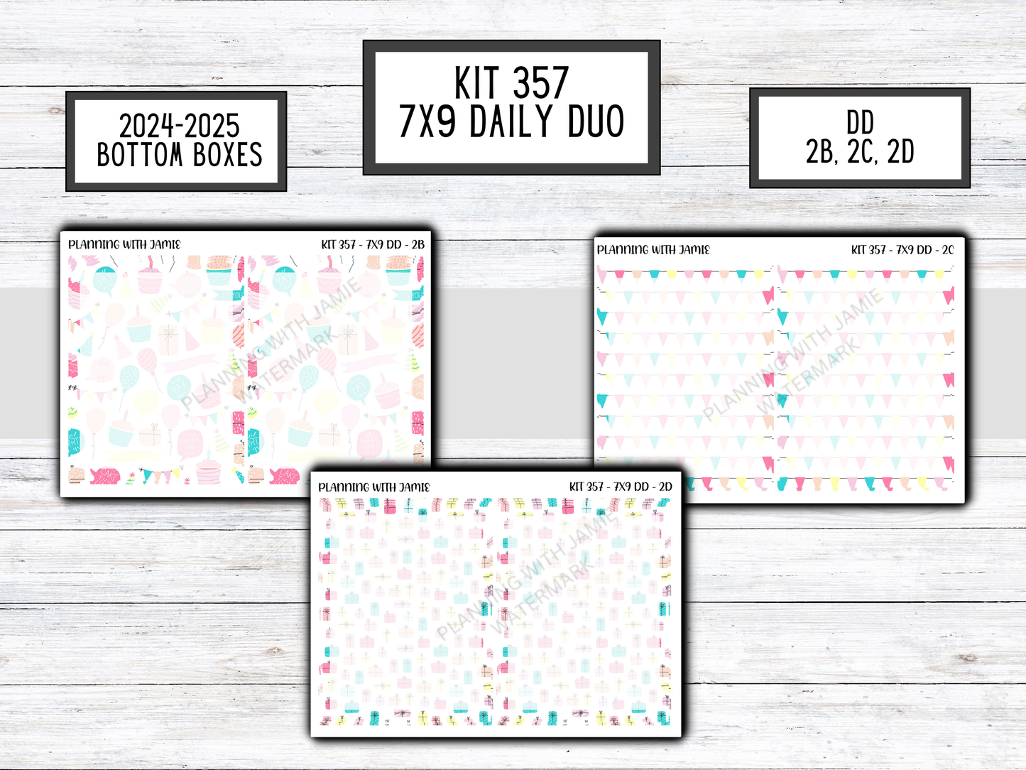 Kit 357 Erin Condren Daily Duo Sticker Kit || PARTY KIT