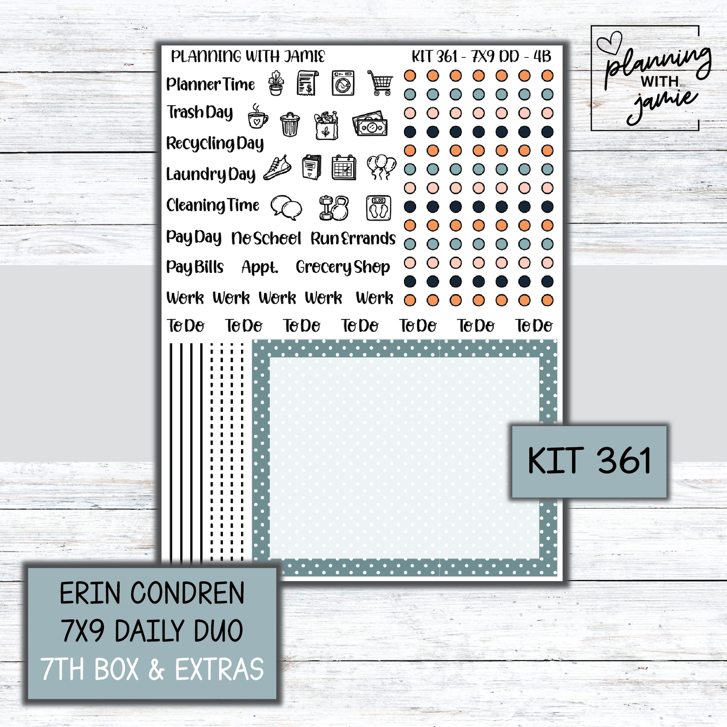 Kit 361 Erin Condren Daily Duo Sticker Kit