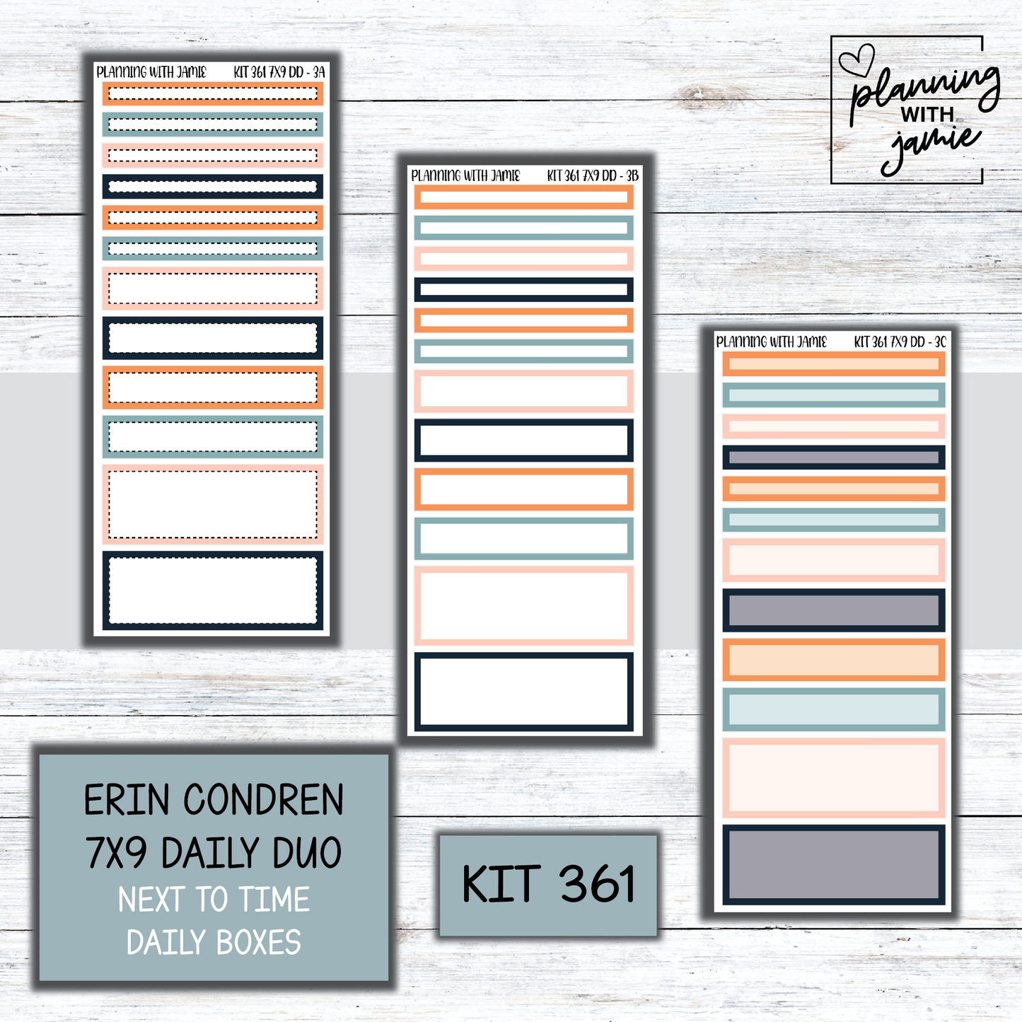 Kit 361 Erin Condren Daily Duo Sticker Kit