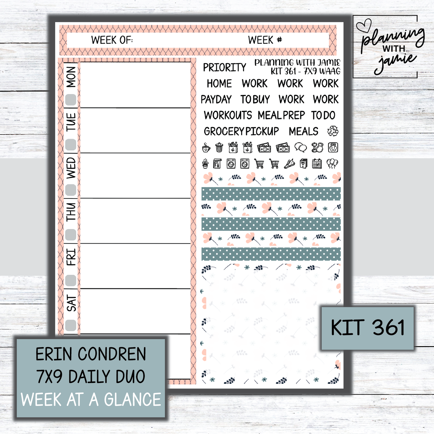 Kit 361 Week At A Glance Sticker