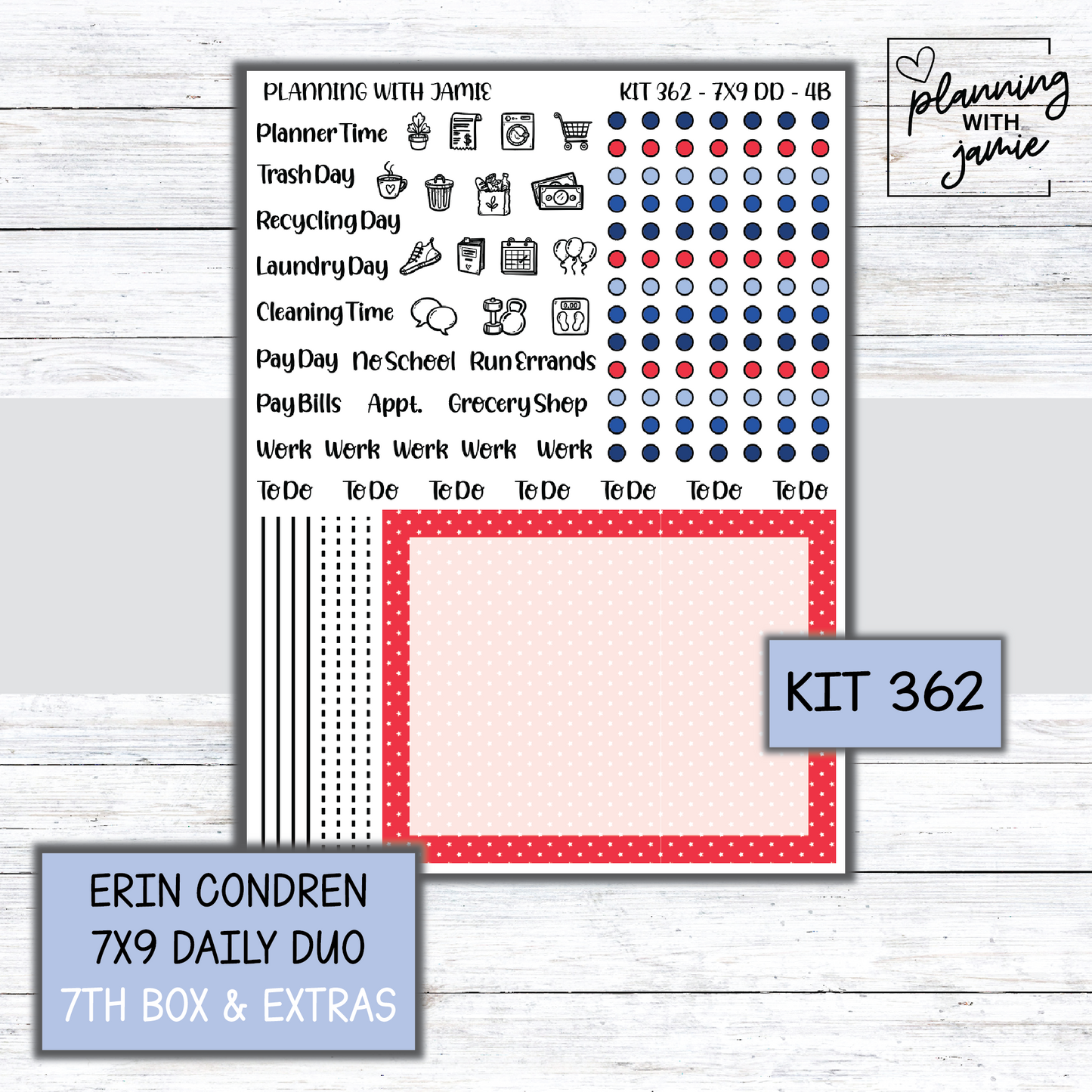 Kit 362 Erin Condren Daily Duo Sticker Kit