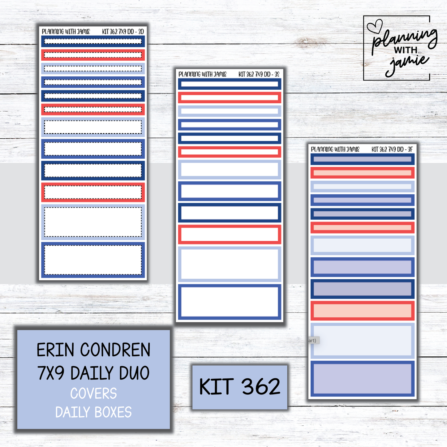 Kit 362 Erin Condren Daily Duo Sticker Kit