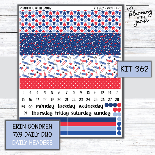 Kit 362 Erin Condren Daily Duo Sticker Kit