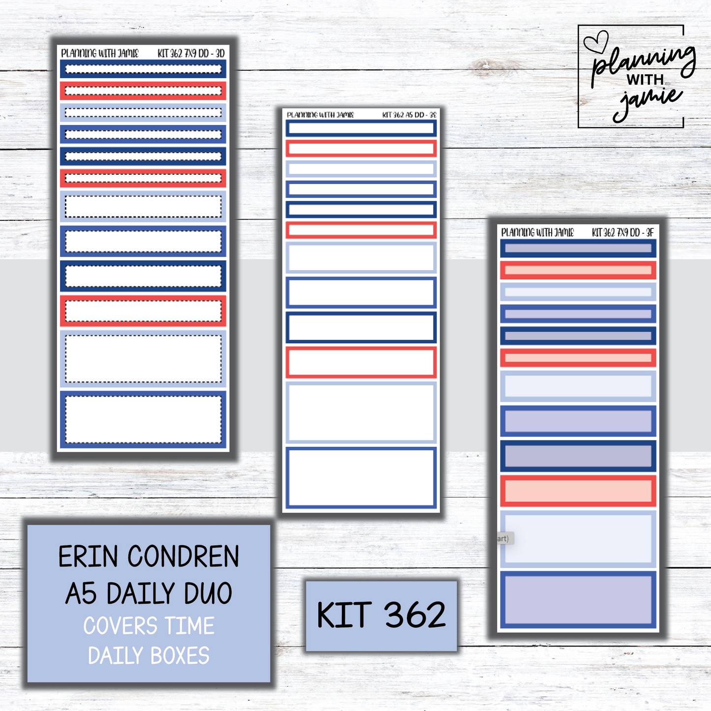 Kit 362 Erin Condren Daily Duo Sticker Kit