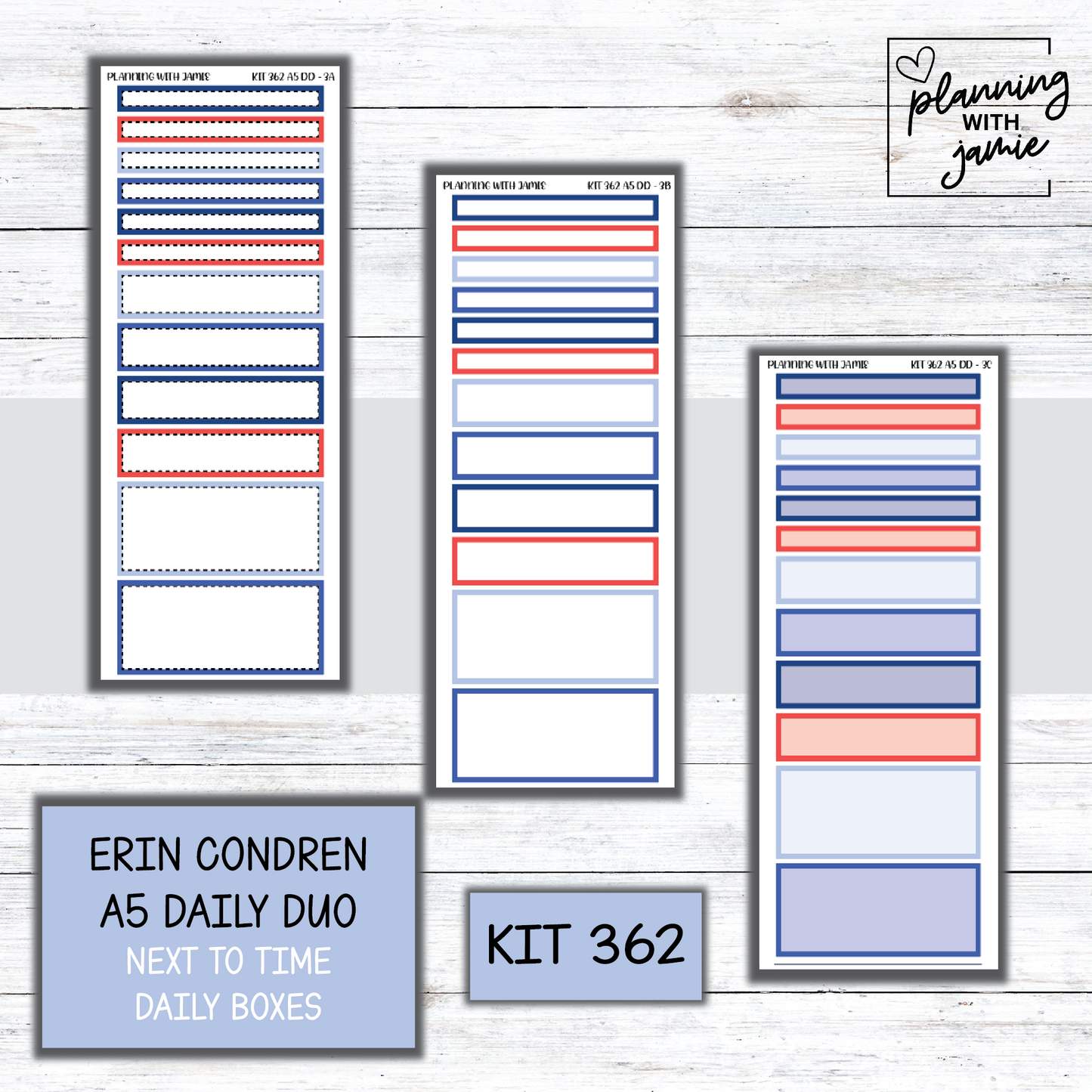 Kit 362 Erin Condren Daily Duo Sticker Kit