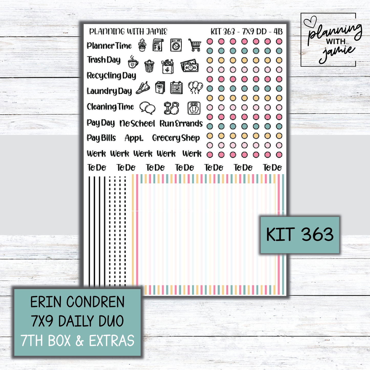 Kit 363 Erin Condren Daily Duo Sticker Kit