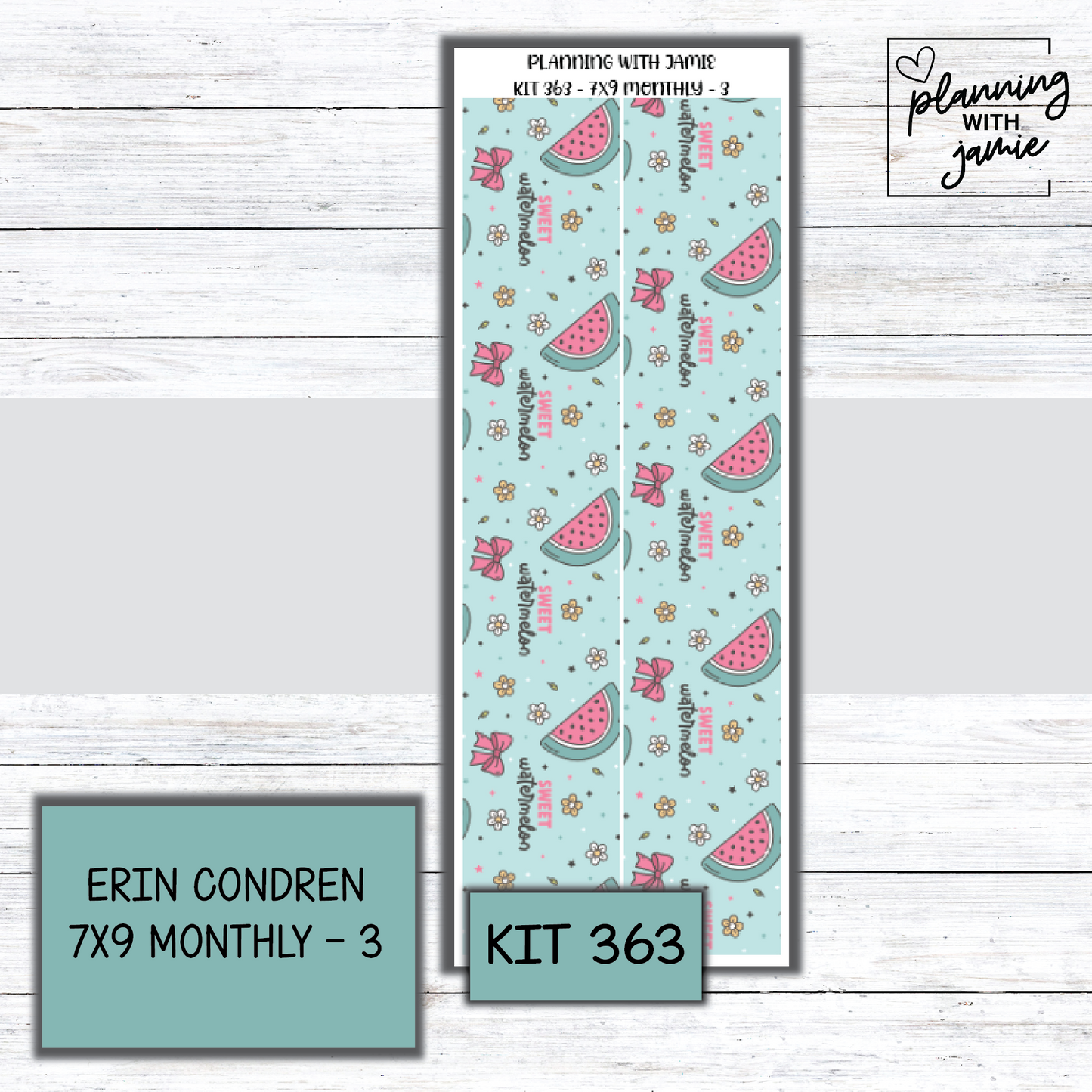 KIT 363 Erin Condren 7X9 Monthly Kit