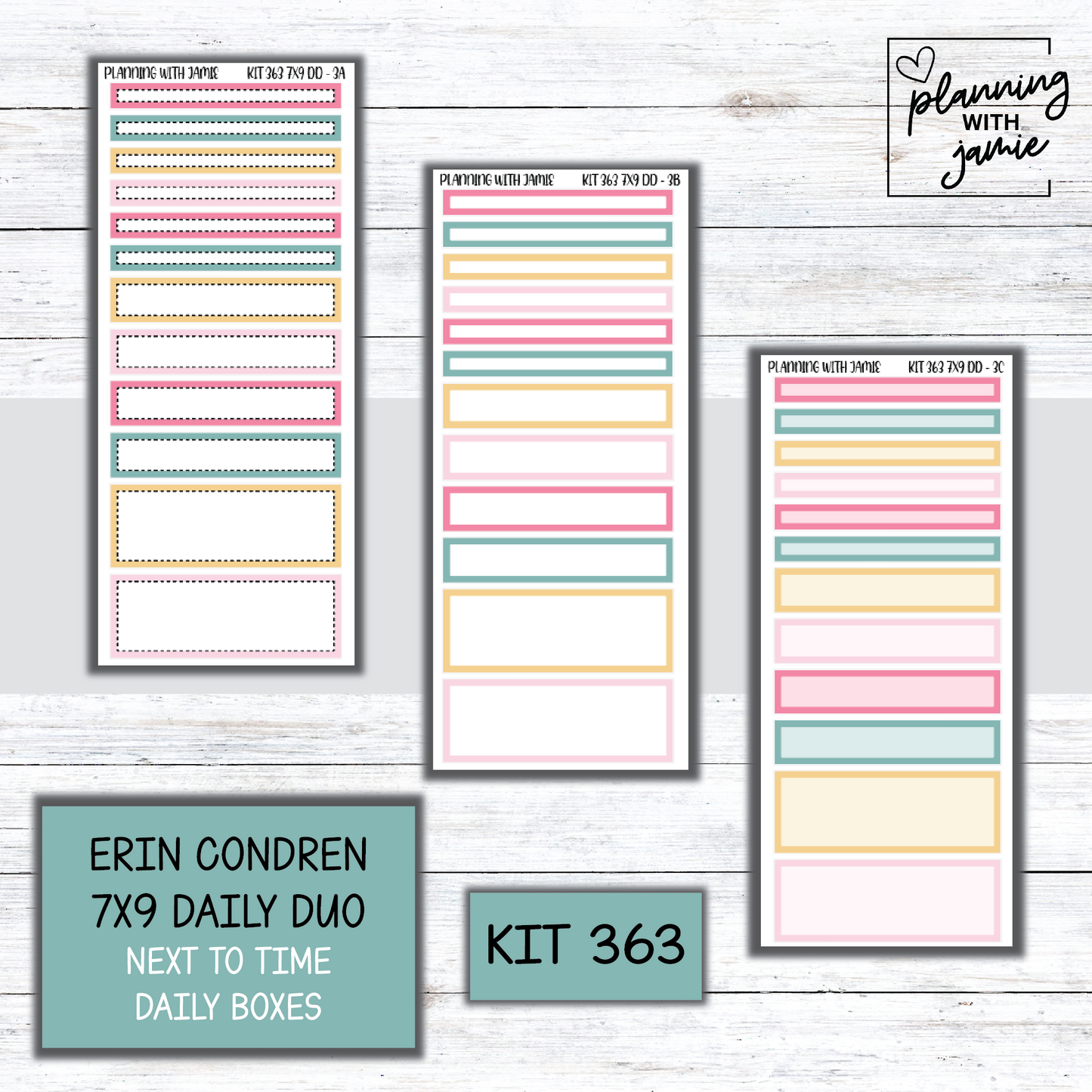 Kit 363 Erin Condren Daily Duo Sticker Kit