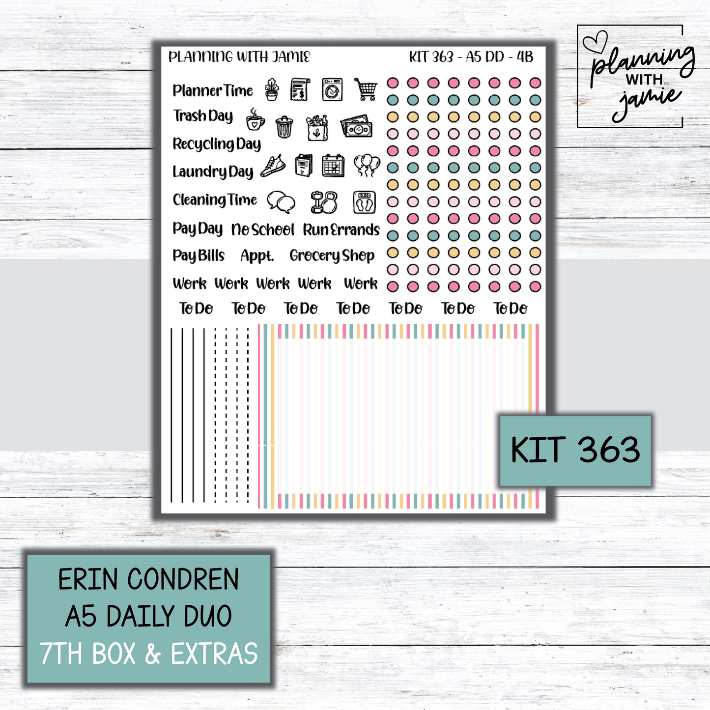 Kit 363 Erin Condren Daily Duo Sticker Kit