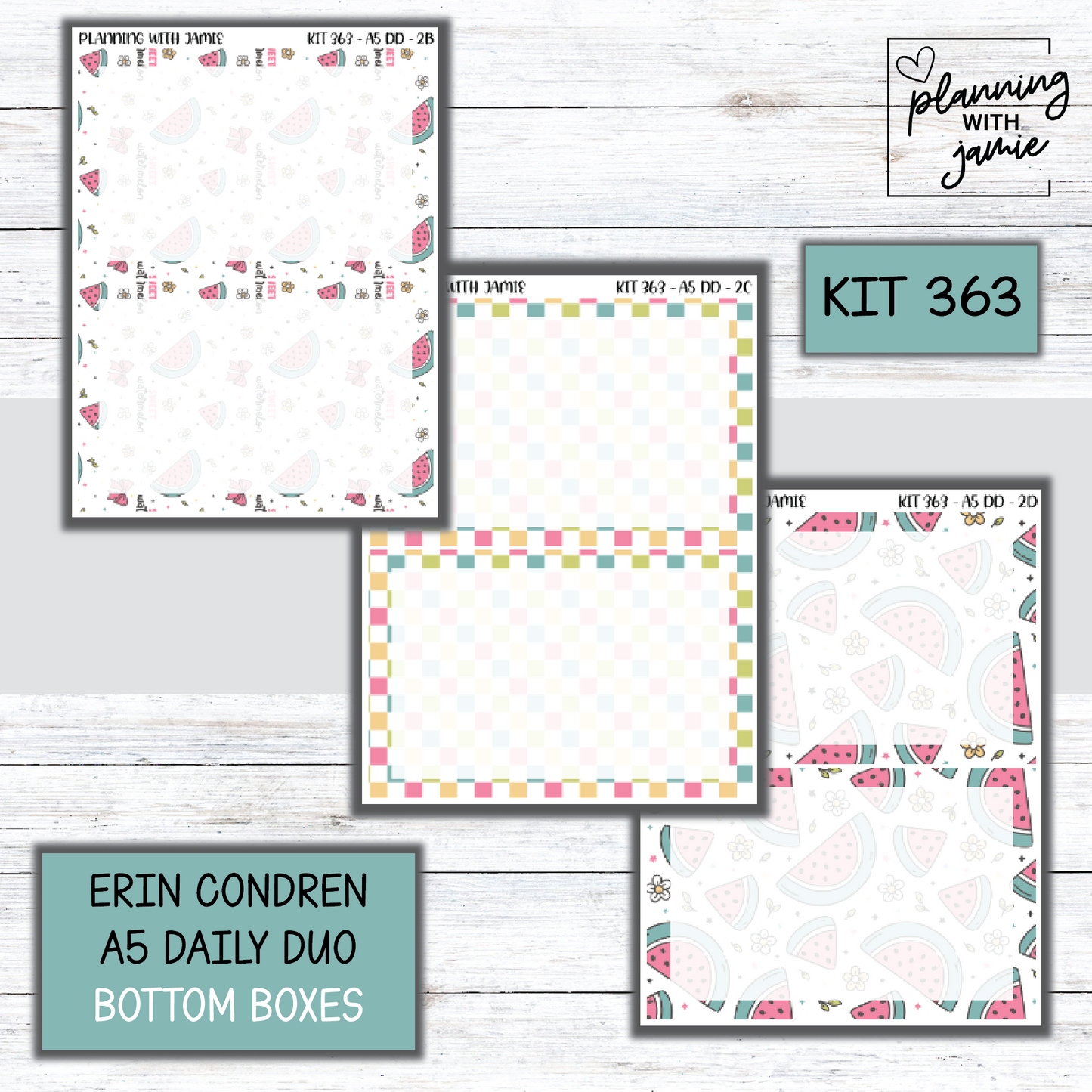 Kit 363 Erin Condren Daily Duo Sticker Kit